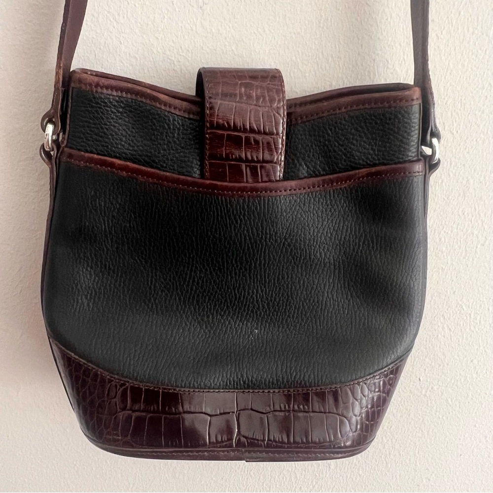 Brighton Black & Brown Leather Shoulder Bag long strap excellent condition - Picture 4 of 10